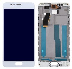 Дисплей (экран) Meizu M5S, Meilan 5S (M612, M612H, M612M), M5s mini с тачскрином и рамкой в сборе, белый