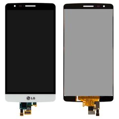 Дисплей (екран) LG D724 G3s Dual, D722 G3s LTE, D725 G3, D728 G3 mini з тачскріном в зборі, білий