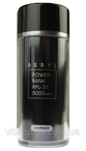 Power Bank Remax RPL-31 (5000 mAh) чорний, зовнішній акумулятор