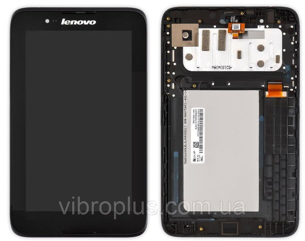 Дисплей (экран) 7” Lenovo A3300 IdeaTab с тачскрином и рамкой, черный