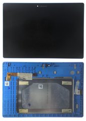 Дисплей (экран) 10.1” Lenovo Tab 10 TB-X103F, TB-X103L ZA1U0008UA с тачскрином и синей рамкой, черный