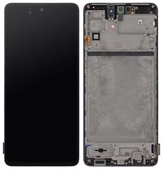 Дисплей Samsung M515F Galaxy M51 OLED с тачскрином и рамкой, черный