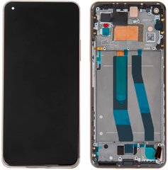 Дисплей Xiaomi Mi 11 Lite AMOLED з тачскріном і рамкою ORIG, чорний