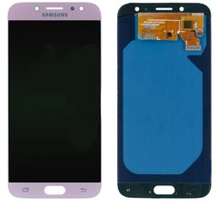 Дисплей (экран) Samsung J730F, J730GM, J730DS, J730FM, J730G Galaxy J7 (2017) OLED с тачскрином в сборе, розовый