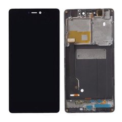 Дисплей (экран) Xiaomi Mi4c с тачскрином и рамкой в сборе, черный