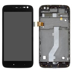 Дисплей (екран) Motorola XT1600 Moto G4 Play, XT1601, XT1602, з тачскріном і рамкою в зборі, чорний
