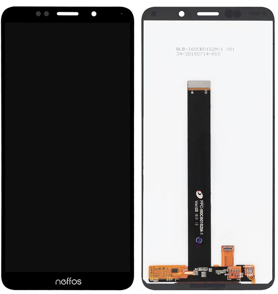 Дисплей (экран) TP-Link Neffos C9 (TP707, TP707A) с тачскрином в сборе, черный