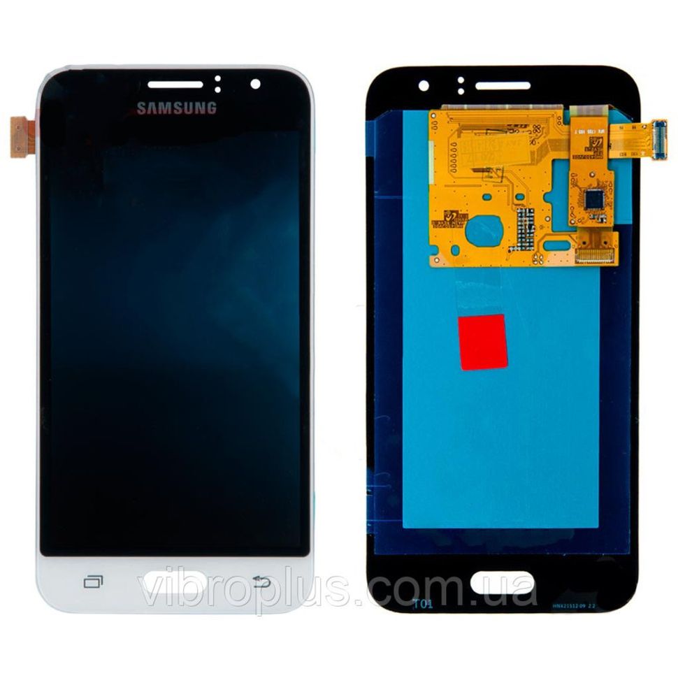 Дисплей (екран) Samsung J110H, J110G, J110L, J110M, J110DS Galaxy J1 Ace AMOLED з тачскріном в зборі ORIG, білий