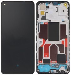Дисплей OnePlus Nord CE 5G, Nord 2 5G, Oppo Reno 5, Realme GT Master Edition AMOLED з тачскріном і рамкою, чорний