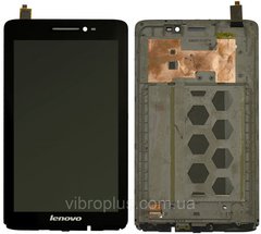 Дисплей (экран) 7" Lenovo S5000 IdeaTab с тачскрином и рамкой в сборе, черный