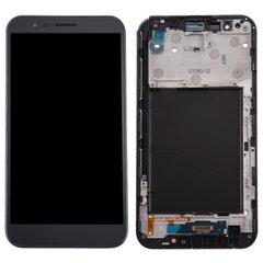 Дисплей (экран) LG K520 Stylus 2, LS775, K520DY, K540 с тачскрином и рамкой в сборе, черный