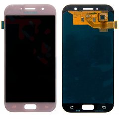 Дисплей (екран) Samsung A520F, A520K, A520S, A520L Galaxy A5 (2017) AMOLED з тачскріном в зборі ORIG, рожевий