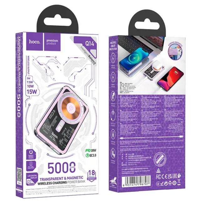 Power Bank Hoco Q14 повербанк 5 000 mAh QC3.0+PD20W Оригінал