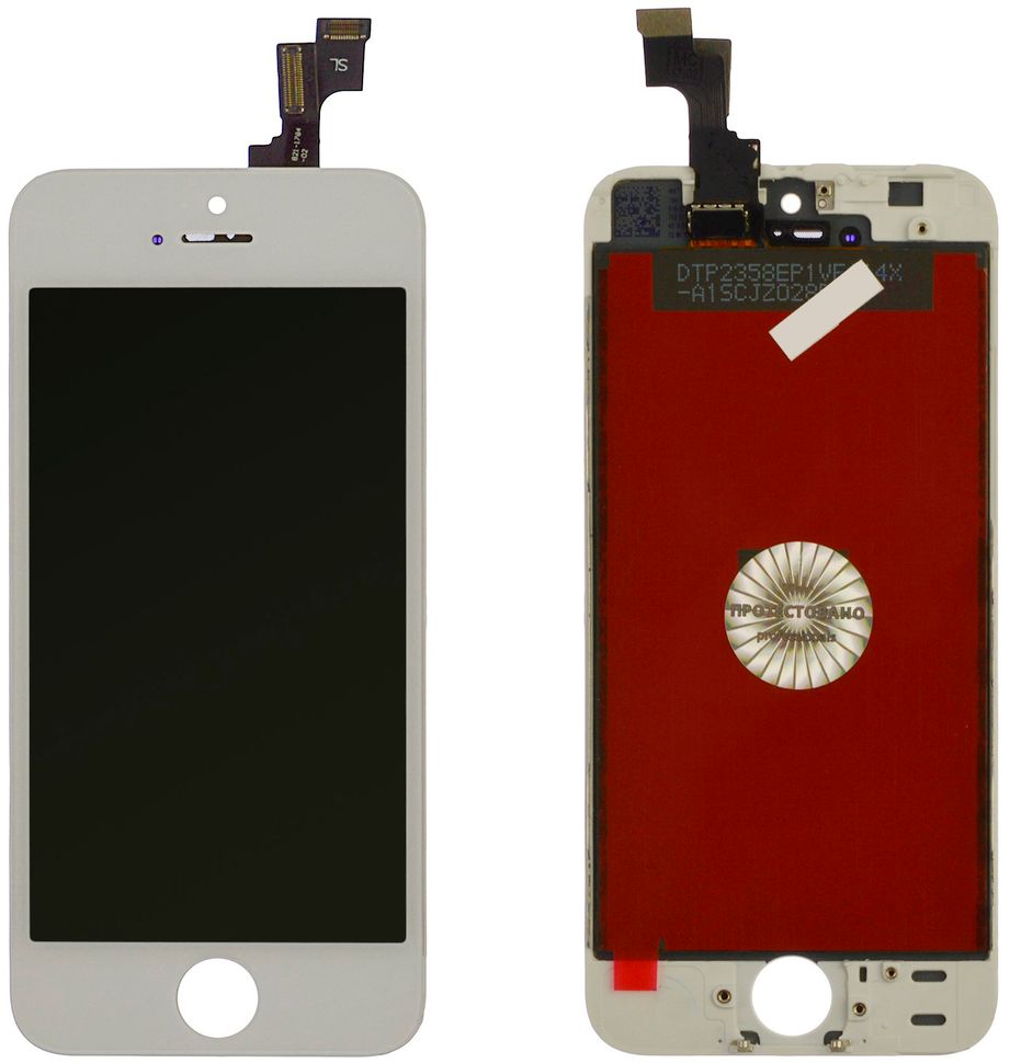Дисплей (екран) Apple iPhone 5S, SE з тачскріном і рамкою в комплекті (On-Cell), білий