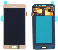 Дисплей (экран) Samsung J700H, J700F, J700DS Galaxy J7 (2015) с тачскрином в сборе, золотистый OLED