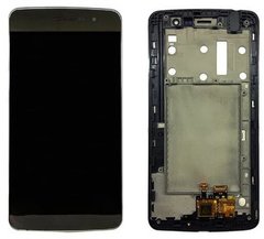 Дисплей (экран) LG X190 Ray Dual Sim с тачскрином и рамкой в сборе, золотистый