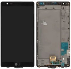 Дисплей (экран) LG X Power K220DS с тачскрином и рамкой в сборе, черный