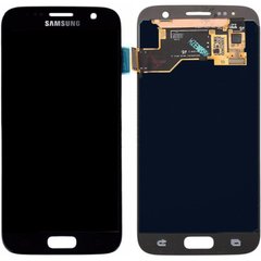 Дисплей (екран) Samsung G930F, G930FD, G930W8 Galaxy S7 AMOLED з тачскріном в зборі ORIG, чорний