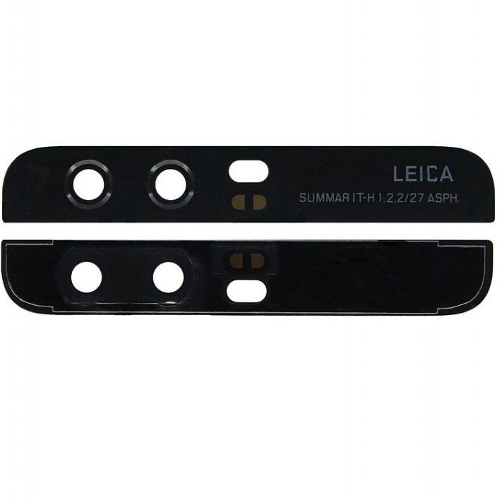 Скло камери Huawei P10 VTR-L09, VTR-L29 з рамкою, чорне