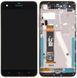 Дисплей (экран) HTC Desire 10 Pro с тачскрином и рамкой в сборе, черный