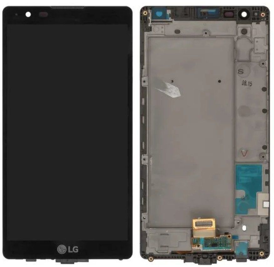 Дисплей (экран) LG X Power K220DS с тачскрином и рамкой в сборе, черный