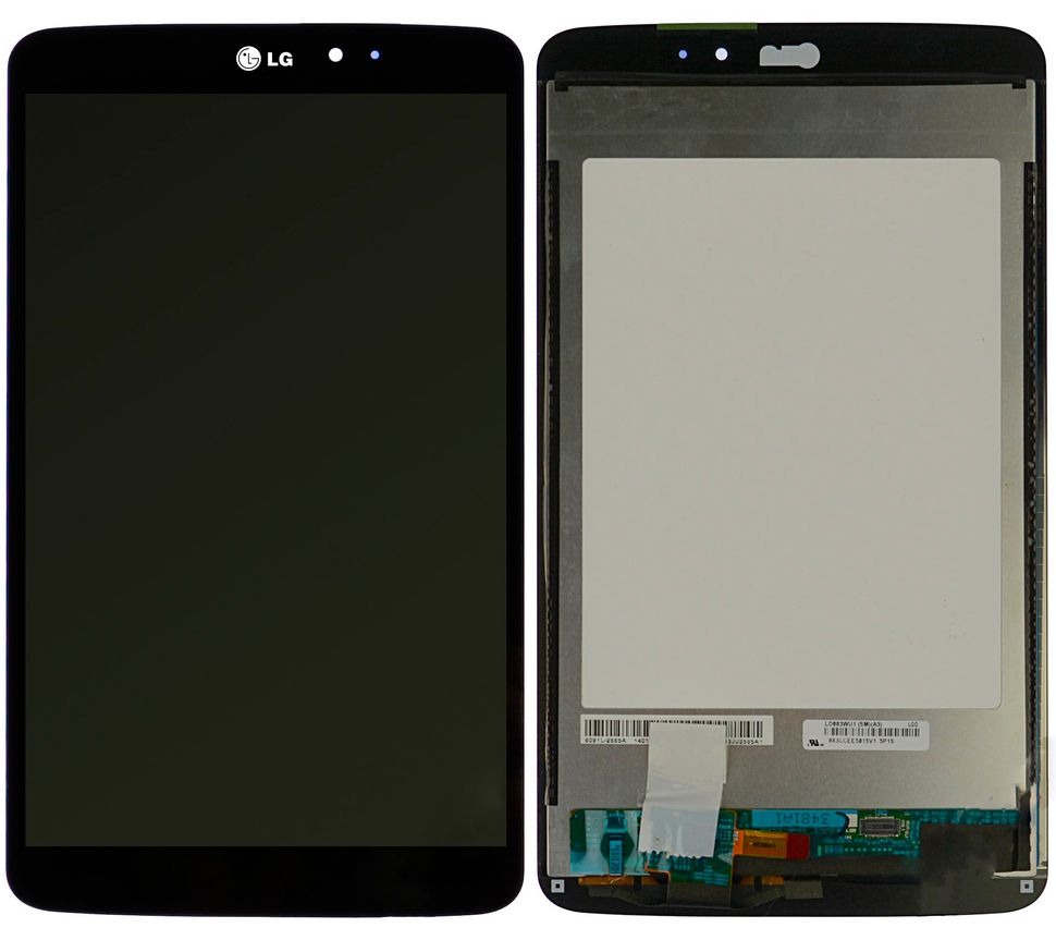 Дисплей (экран) 8.3” LG G Pad V500 (Wi-Fi) с тачскрином в сборе, черный