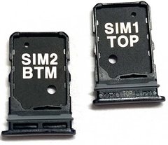 Лоток для Samsung A805, A805F Galaxy A80 (2019) держатель (слот) для SIM-карти, чорний (2 шт.)