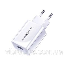 Мережевий зарядний устройствоUsams US-CC083 T22 Single USB QC 3.0, 2.1A, USB, білий