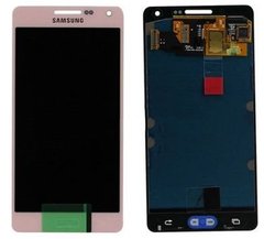 Дисплей (экран) Samsung A500F Galaxy A5 Duos (2015) AMOLED с тачскрином в сборе ORIG, розовий