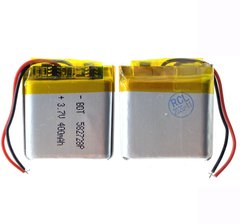 Универсальная аккумуляторная батарея (АКБ) 2pin, 5.8 X 27 X 28 мм (Аналог: 582728, 282758), 400 mAh