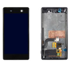 Дисплей (экран) Sony E5603 Xperia M5 Dual Sim, E5606, E5633 с тачскрином и рамкой в сборе, черный
