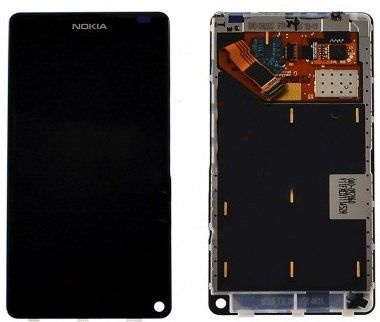 Дисплей (екран) Nokia N9 RM-696 з тачскріном і рамкою в зборі, чорний
