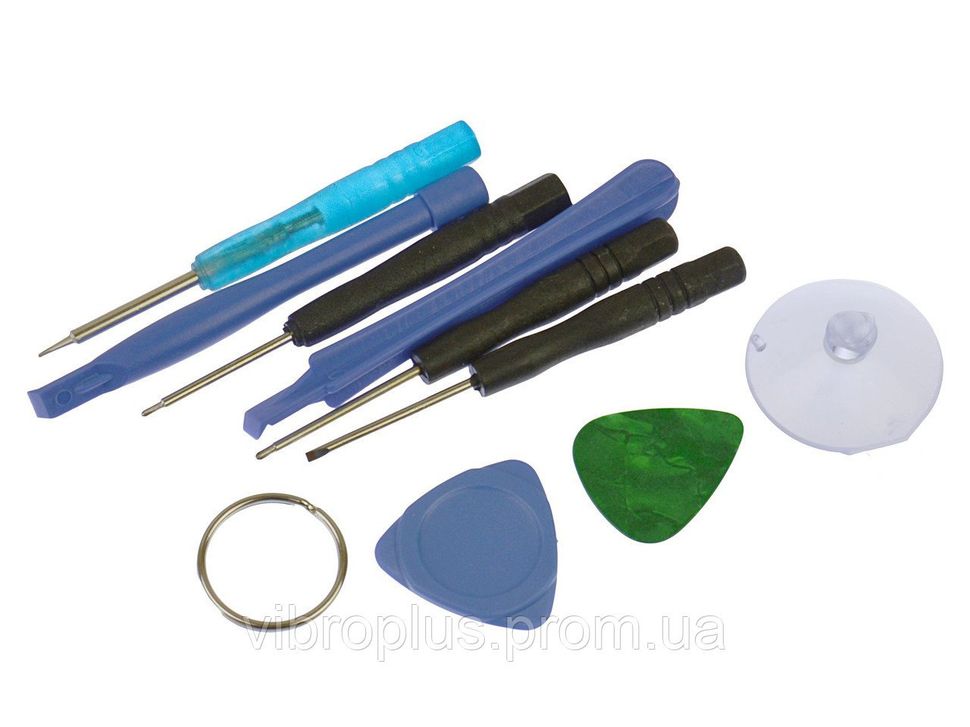 Набір інструментів AIDA 9 in 1 (викрутки: -2 mm, + 1.5mm, + 1.3 * 30mm, пенталоб 0.8 * 30mm; 2 лопатки, 2 медіатора)