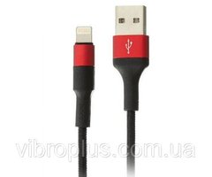 USB-кабель Hoco X26 Xpress Charging Lightning, червоно-чорний