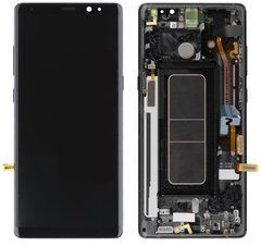 Дисплей (екран) Samsung N950, N950F Galaxy Note 8 з тачскріном і рамкою в зборі OLED, чорний