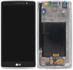 Дисплей (екран) LG H540F G4 Stylus Dual, H542, H631, H635, LS770 тачскріном і білою рамкою в зборі, чорний