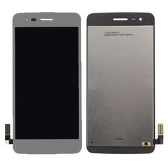 Дисплей (экран) LG M200 K8 (2017), M200n, M210, MS210, US215 с тачскрином в сборе, серебристый