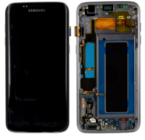 Дисплей (экран) Samsung G935F, G935FD, G9350, G935W8 Galaxy S7 Edge AMOLED с тачскрином и рамкой в сборе ORIG, черный