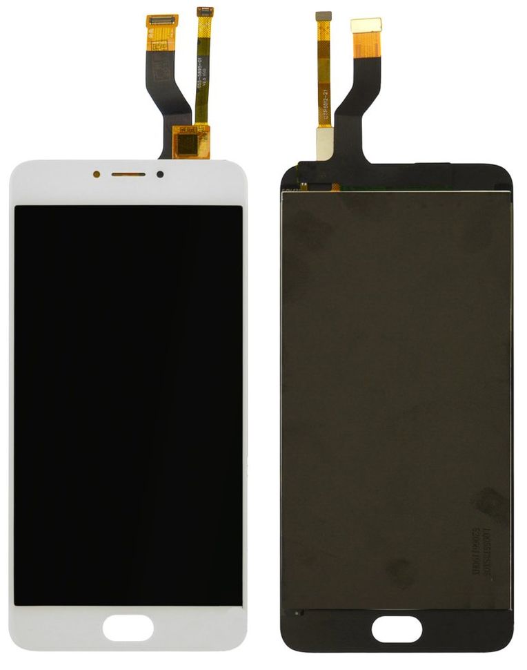 Дисплей (екран) Meizu M3 Note (M681, M681Q, M681C, M681H) з тачскріном в зборі, білий