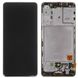Дисплей Samsung A415 Galaxy A41 OLED с тачскрином и рамкой, черный