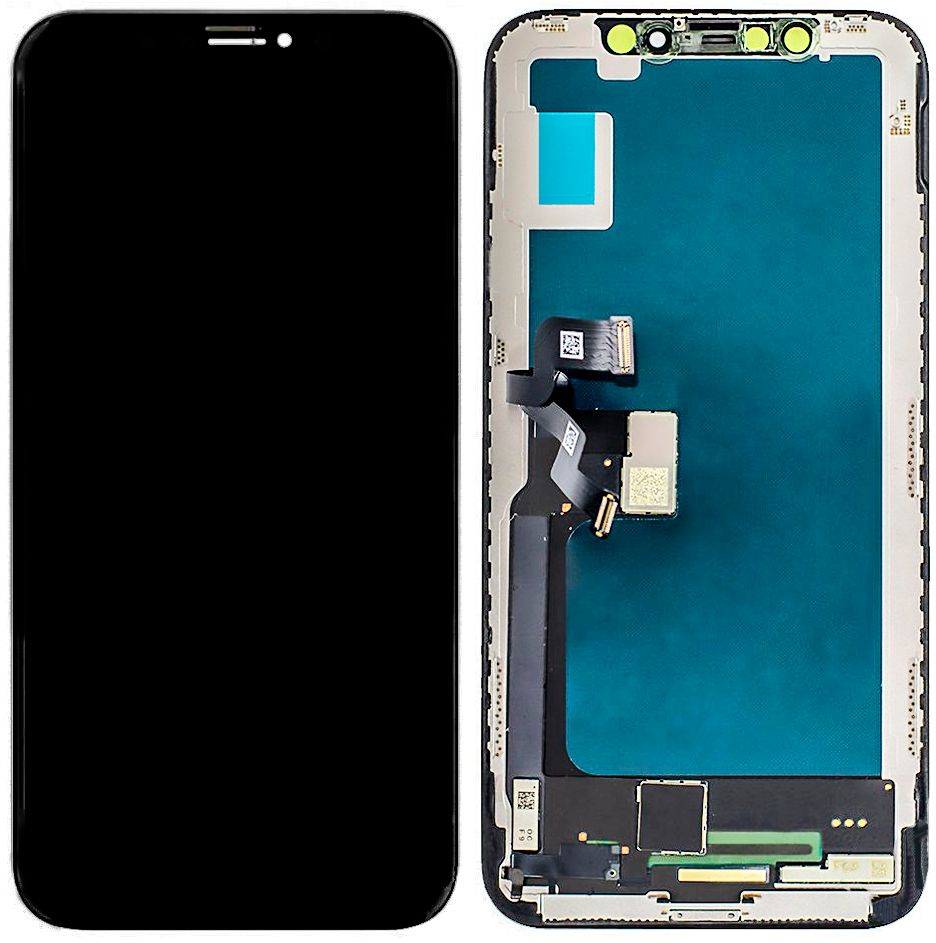 Дисплей (екран) Apple iPhone X (iPhone 10) з тачскріном і рамкою в зборі (On-Cell), чорний