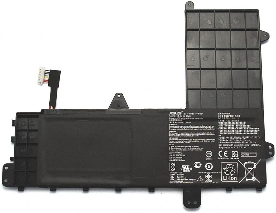 Акумуляторна батарея (АКБ) Asus B21N1506 для Vivobook E502NA, EeeBook E502SA, 7.6V, 4110mAh, 32Wh