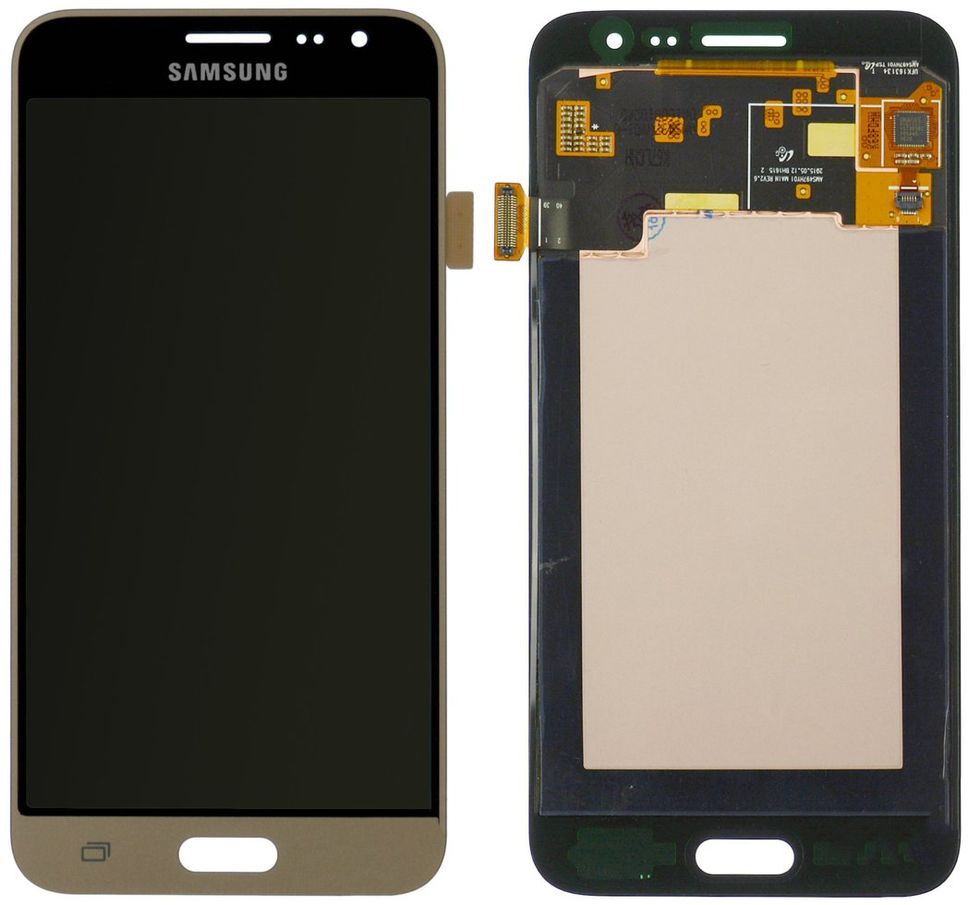 Дисплей (екран) Samsung J320H Galaxy J3 (2016), J320F, J320FN, J320G з тачскріном в зборі ORIG, золотистий AMOLED
