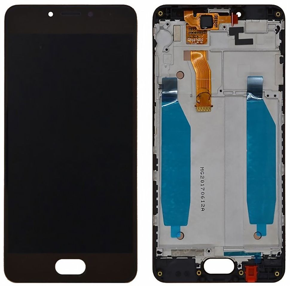 Дисплей (экран) Meizu M5C, Meilan 5C, Meilan A5, Charm Blue A5 (M710, M710H) с тачскрином и рамкой в сборе ORIG, черный