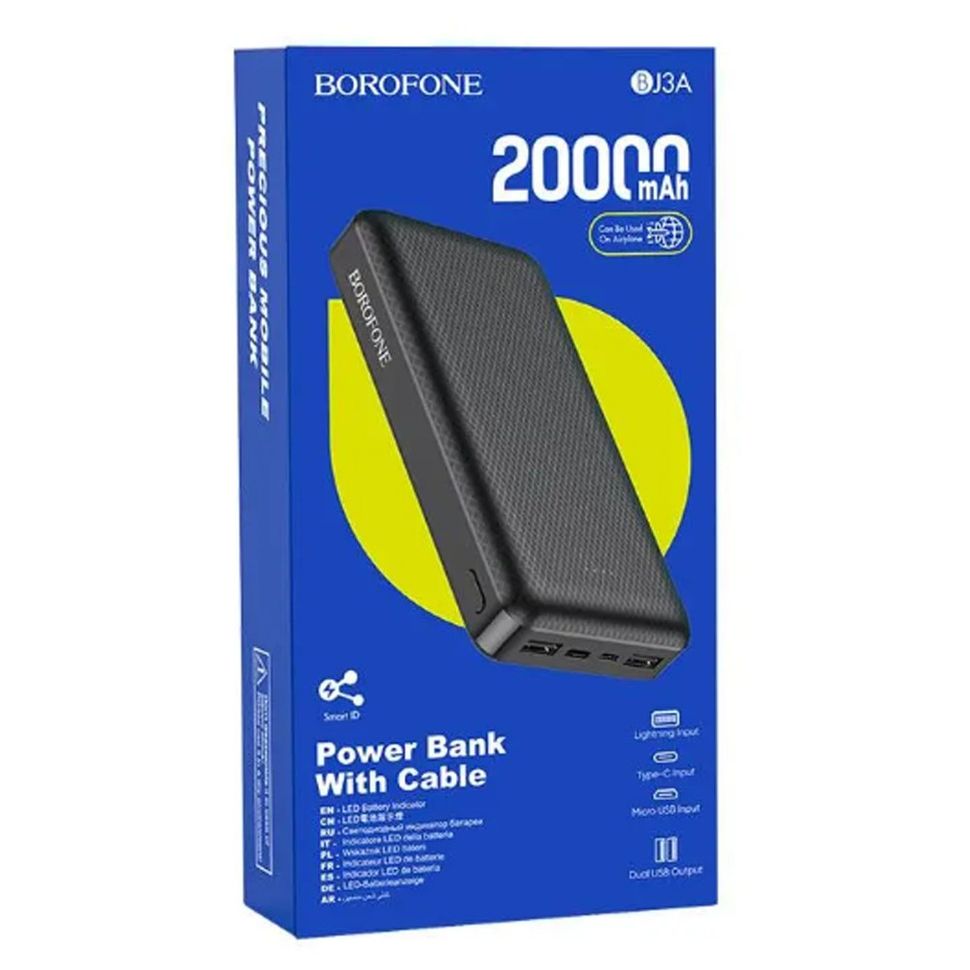 Power Bank Borofone BJ3A Minimalist павербанк 20000 mAh 10W Оригинал