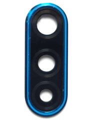 Стекло камеры Huawei P30 Lite (MAR-L01A, MAR-L21A, MAR-LX1A, MAR-LX1M), Nova 4e с синей рамкой, черное