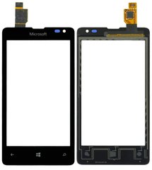 Тачскрин (сенсор) Microsoft Lumia 435 Dual Sim, Lumia 532 (RM-1069), черный