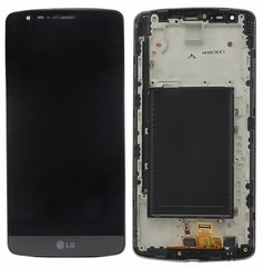 Дисплей (екран) LG D690 G3 Stylus з тачскріном і рамкою в зборі, сірий