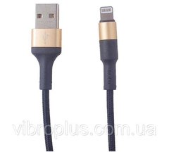 USB-кабель Hoco X26 Xpress Charging Lightning, черно-золотой