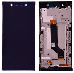 Дисплей (экран) Sony G3212 Xperia XA1 Ultra Dual, G3221, G3223, G3226 с тачскрином и рамкой в сборе, черный